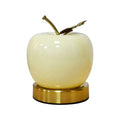 Ceramic Apple Table Lamp with Brass Rod and Metal Base | High & Bury