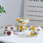 Ceramic Vase with Strawberry Pattern | High & Bury