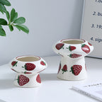 Ceramic Vase with Strawberry Pattern | High & Bury