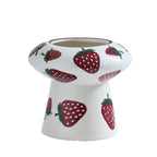Ceramic Vase with Strawberry Pattern | High & Bury