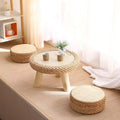 Chair Set Woven Natural Fiber Wood | High & Bury