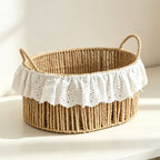 Charming Storage Basket with Ruffle Detail | High & Bury