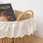Charming Storage Basket with Ruffle Detail | High & Bury