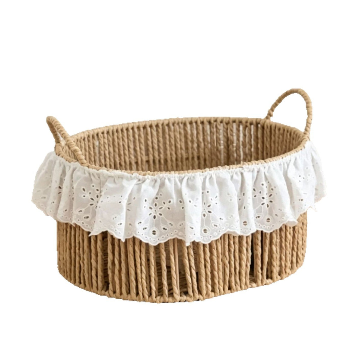 Charming Storage Basket with Ruffle Detail | High & Bury