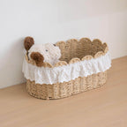 Charming Storage Basket with Ruffle Detail | High & Bury