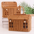 Charming Woven Storage Basket with Lid | High & Bury