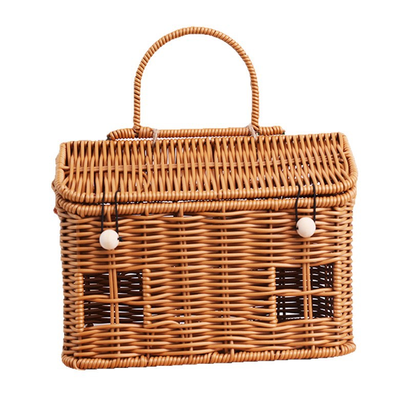 Charming Woven Storage Basket with Lid | High & Bury