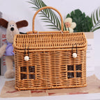 Charming Woven Storage Basket with Lid | High & Bury