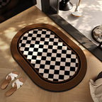 Checkerboard Patterned Entryway Mat | High & Bury