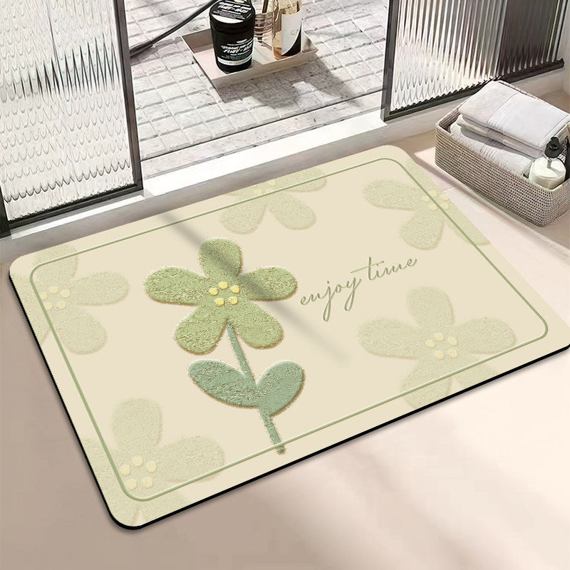 Chic Inspirational Floral Bath Mat | High & Bury