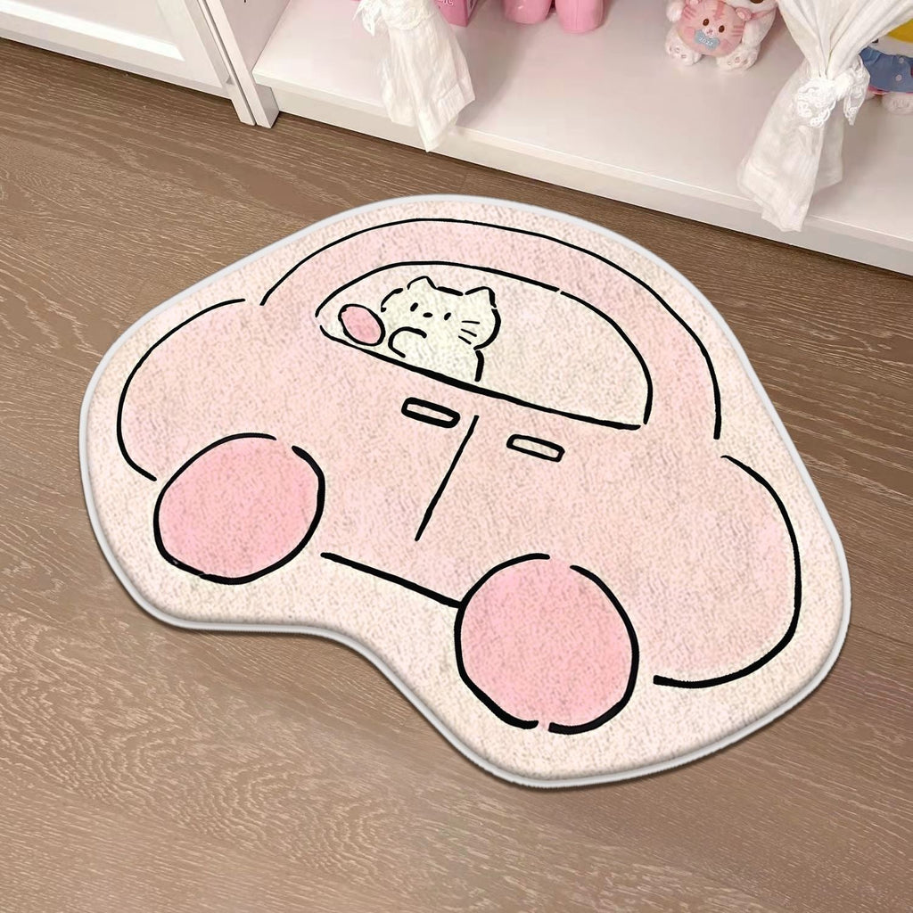 Children's Playful Cat-Shaped Area Mat | High & Bury