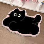 Children's Playful Cat-Shaped Area Mat | High & Bury