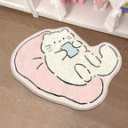 Children's Playful Cat-Shaped Area Mat | High & Bury