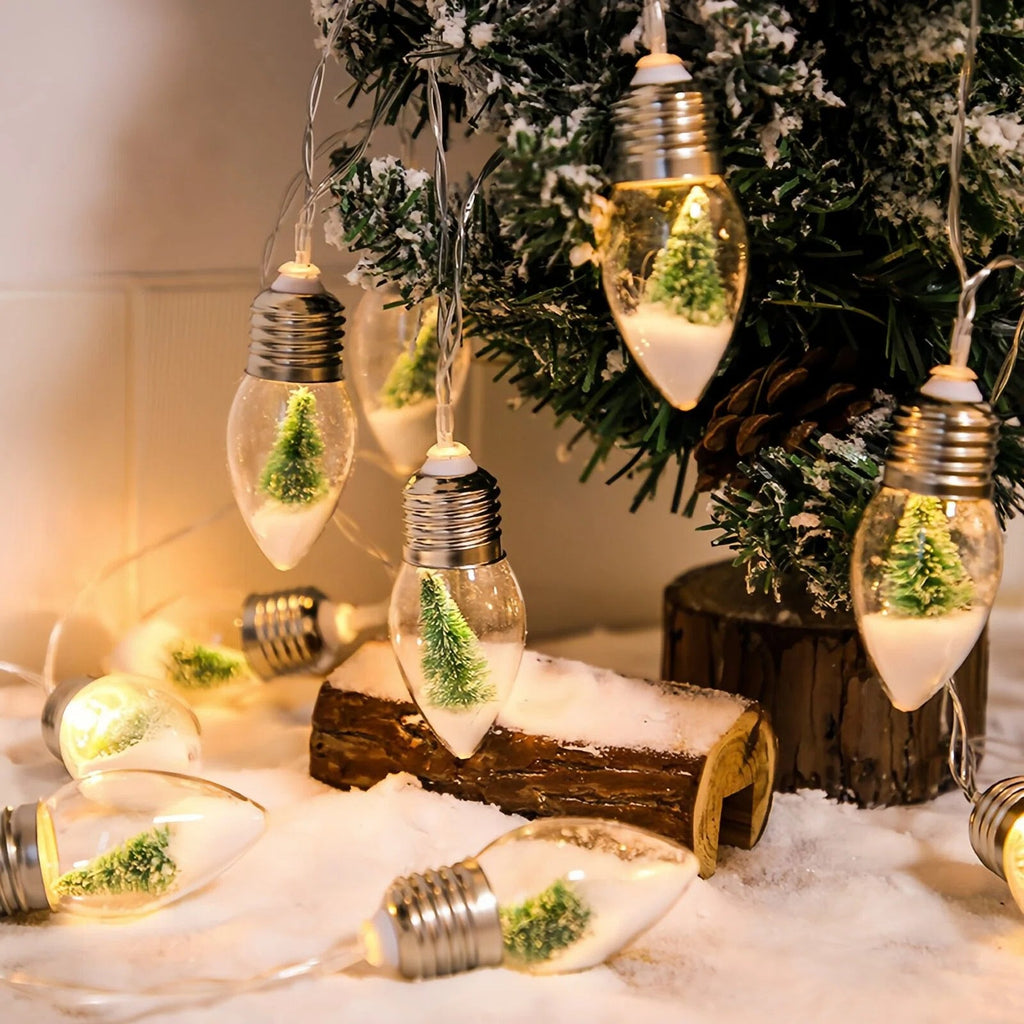 Christmas Snow Globe LED Lamp String Lights | High & Bury