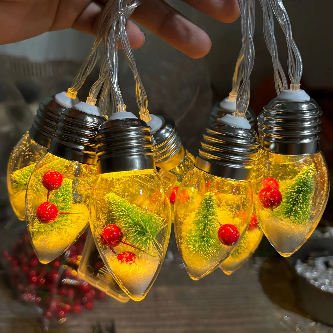 Christmas Snow Globe LED Lamp String Lights | High & Bury