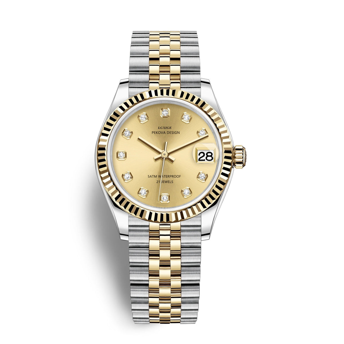 Classic Stainless Steel Wristwatch with Adjustable Strap and 31 mm Case, view 3
