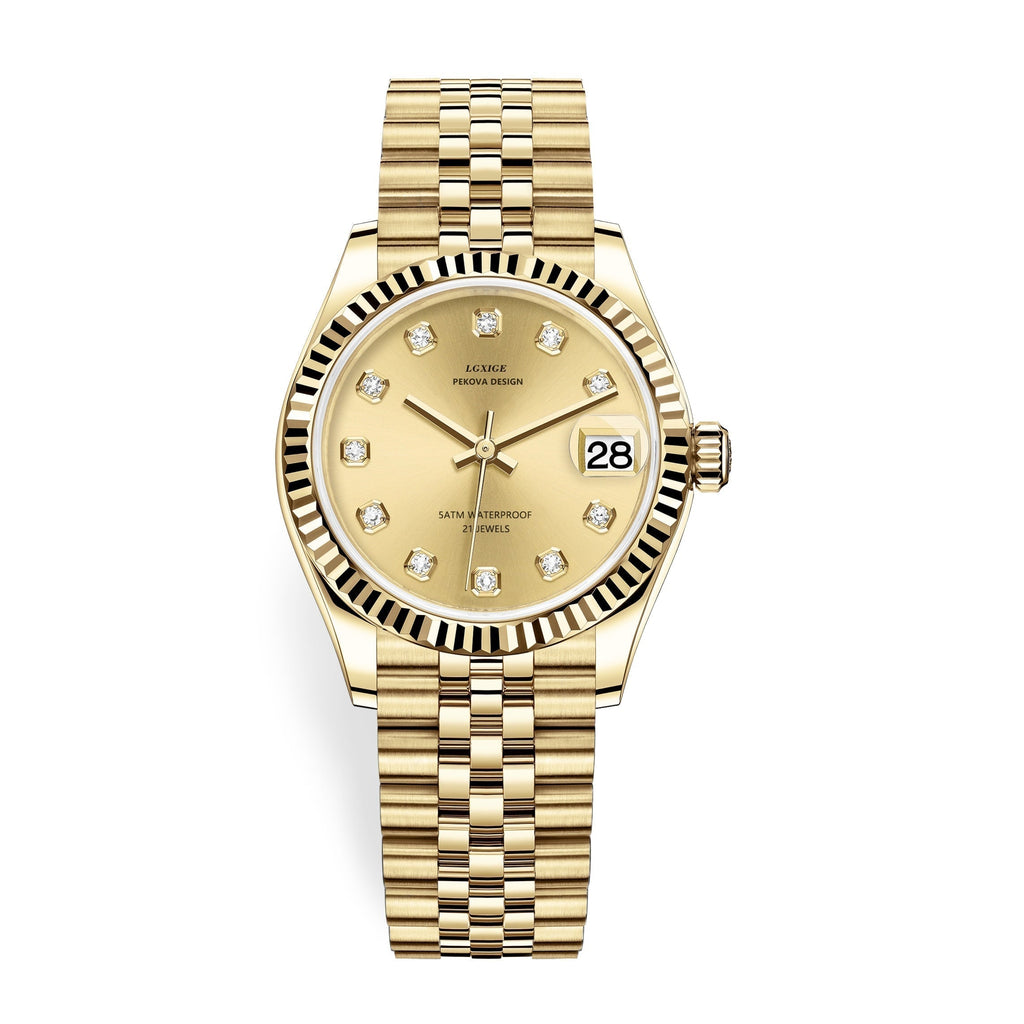Classic Stainless Steel Wristwatch with Adjustable Strap and 31 mm Case, view 5