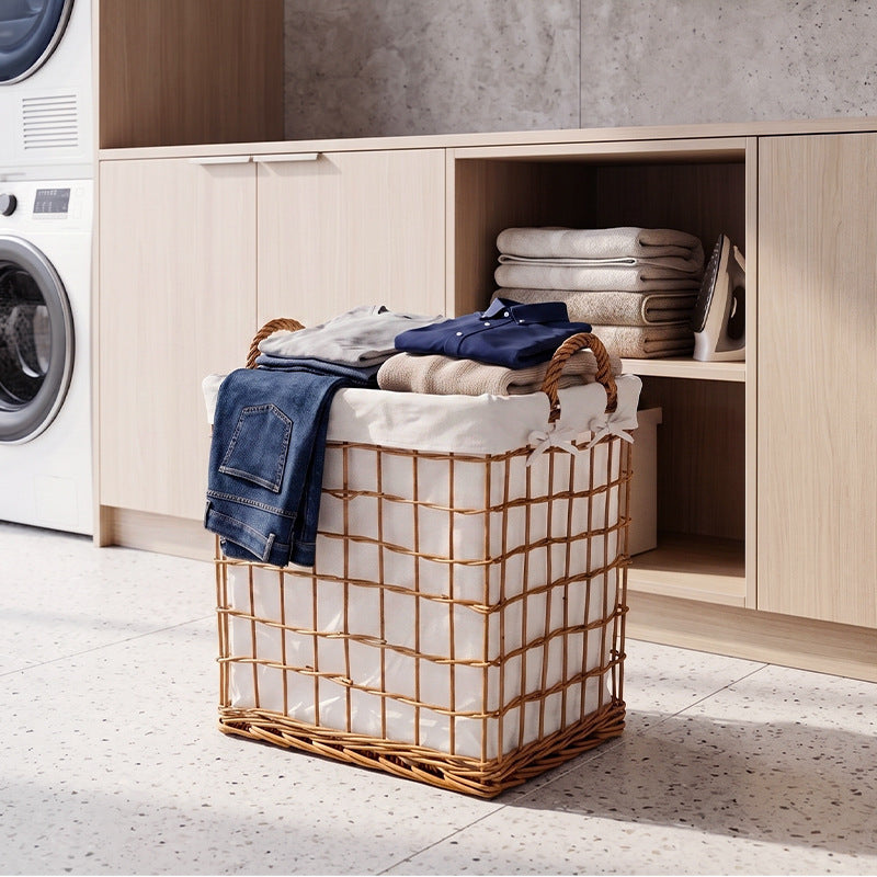Classic Storage Basket with Removable Fabric Insert | High & Bury