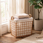 Classic Storage Basket with Removable Fabric Insert | High & Bury