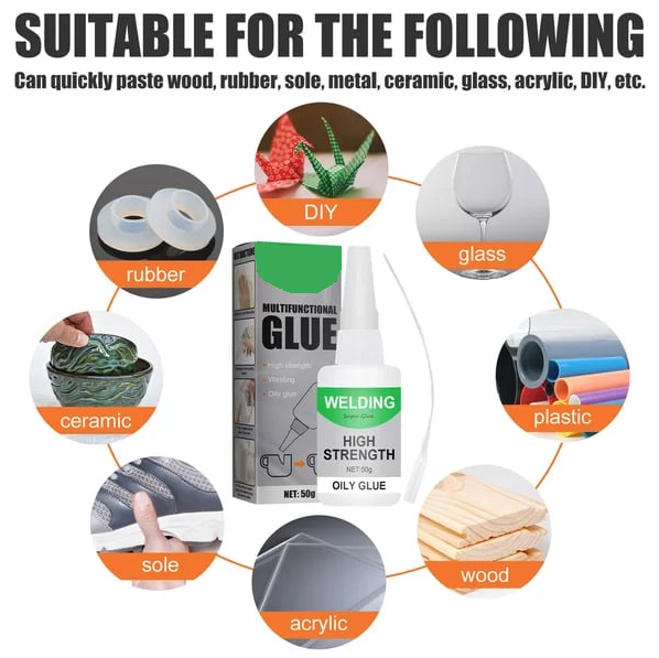 Clear Multi-Material Instant Adhesive, 50 ml Oil Adhesive, view 4