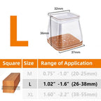 Clear Silicone Chair Leg Caps with Integrated 3 mm Felt Pads, 16 Pack, view 11