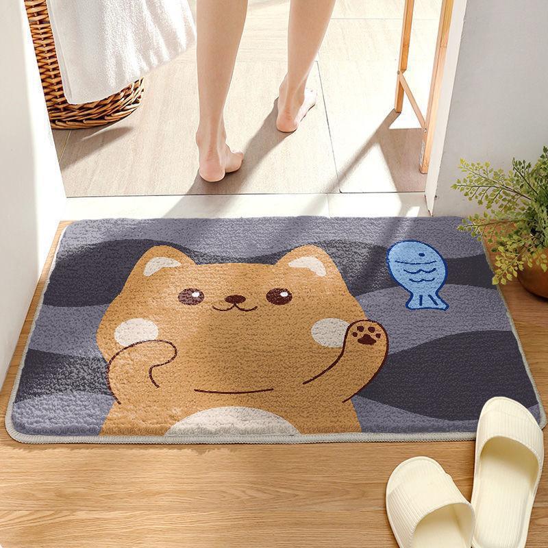 Coastal Waves Shaped Bath Mat | High & Bury