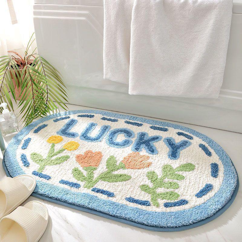 Coastal Waves Shaped Bath Mat | High & Bury