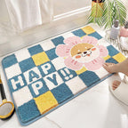 Coastal Waves Shaped Bath Mat | High & Bury