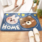 Coastal Waves Shaped Bath Mat | High & Bury