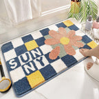 Coastal Waves Shaped Bath Mat | High & Bury