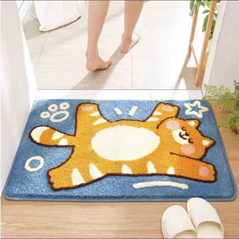 Coastal Waves Shaped Bath Mat | High & Bury