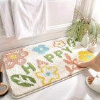 Coastal Waves Shaped Bath Mat | High & Bury