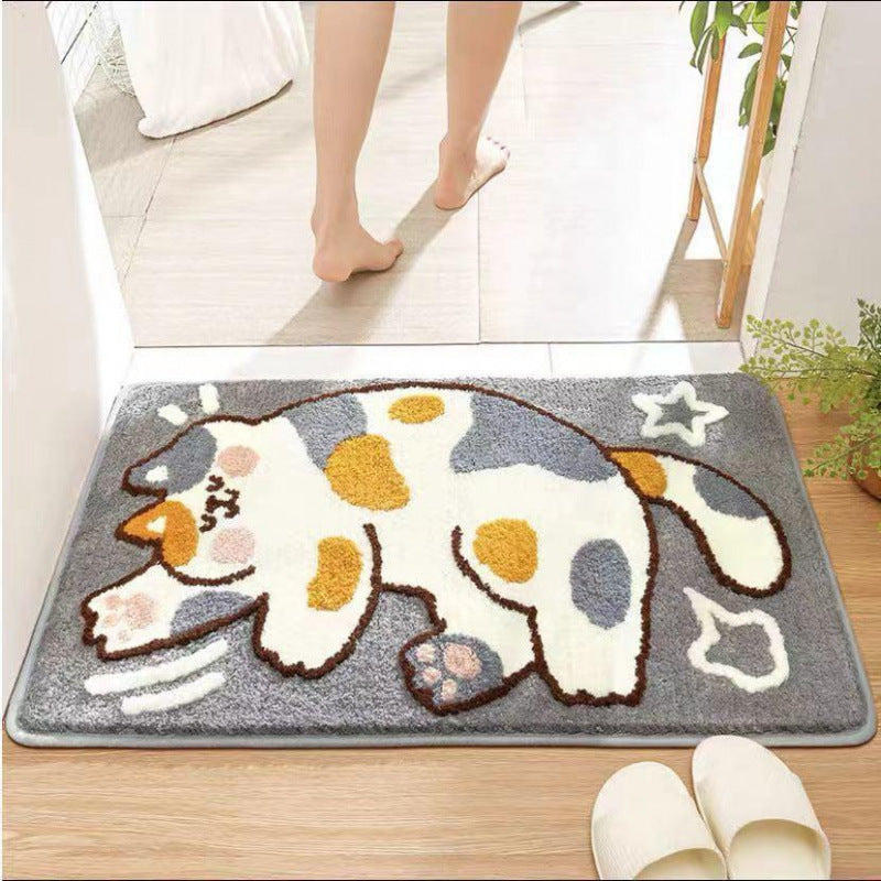 Coastal Waves Shaped Bath Mat | High & Bury