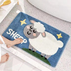 Coastal Waves Shaped Bath Mat | High & Bury