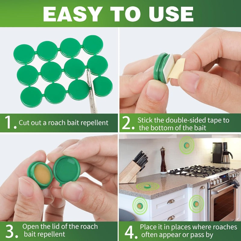 Cockroach Bait Discs with Boric Acid, 30 mm, for Kitchen Use, view 3