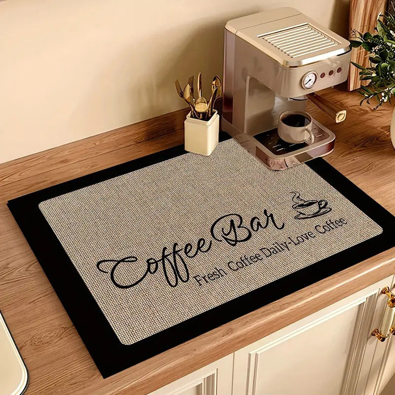 Coffee-Themed Kitchen Anti-Fatigue Mat | High & Bury