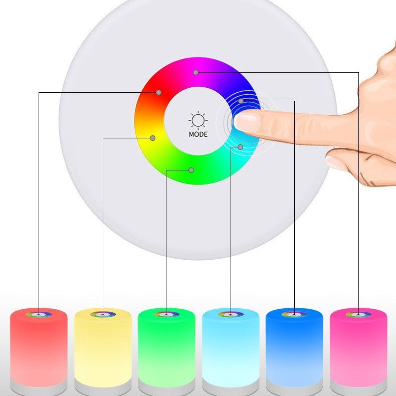 Color-Changing Smart Cylinder Table Lamp with Touch Top Light Night Light | High & Bury