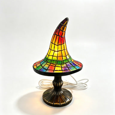 Colored Glass Mosaic Puppy Nightstand Lamp | High & Bury