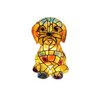 Colored Glass Mosaic Puppy Nightstand Lamp | High & Bury