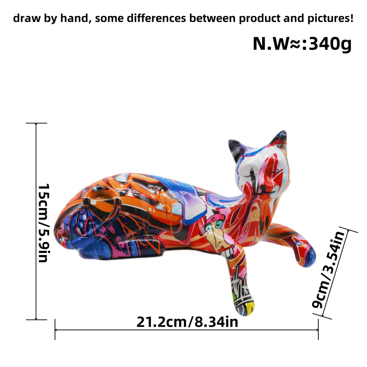 Colorful Cat Sculpture | High & Bury