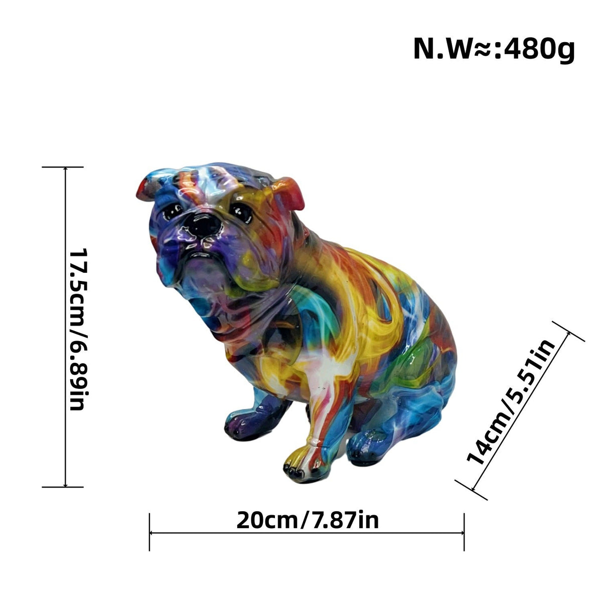 Colorful Decorative Figure of a Dog in Modern Design | High & Bury