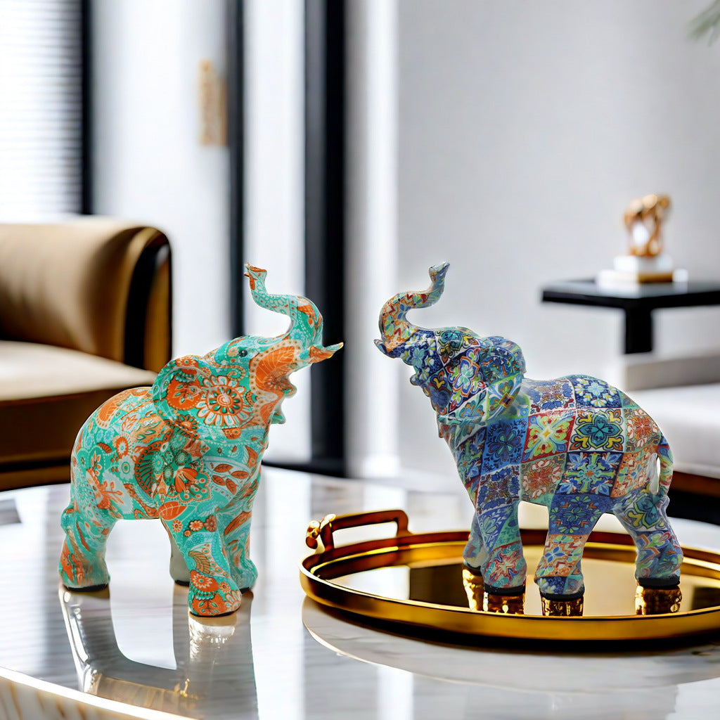 Colorful Elephants Figure | High & Bury