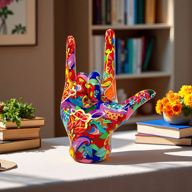 Colorful Hand Sculpture | High & Bury