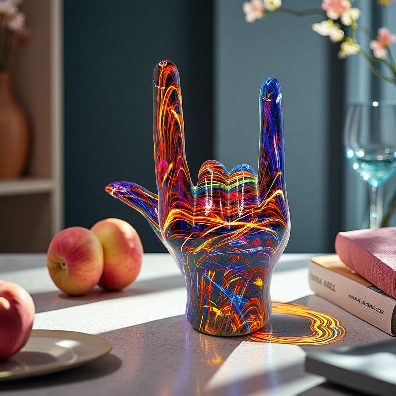Colorful Hand Sculpture | High & Bury