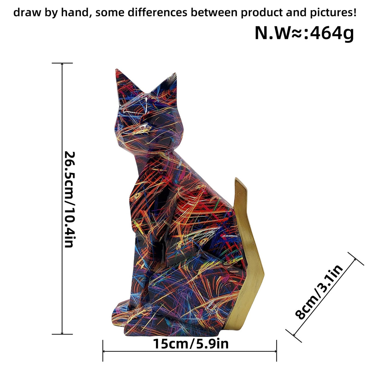 Colorful Lion Figure made of High-Quality Resin | High & Bury