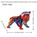 Colorful Lion Figure made of High-Quality Resin | High & Bury
