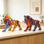 Colorful Lion Figure made of High-Quality Resin | High & Bury