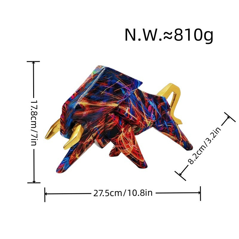 Colorful Lion Figure made of High-Quality Resin | High & Bury