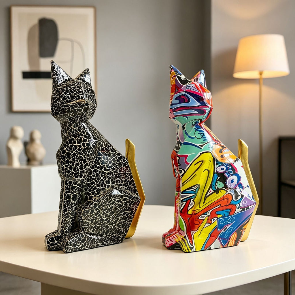 Colorful Lion Figure made of High-Quality Resin | High & Bury