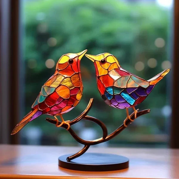 Coloured Glass Bird Ornaments for Windowsills and Coffee Tables, view 2